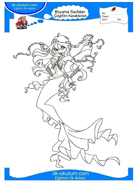 Çocuklar İçin Winx Club Denizkızı Boyama Sayfaları 